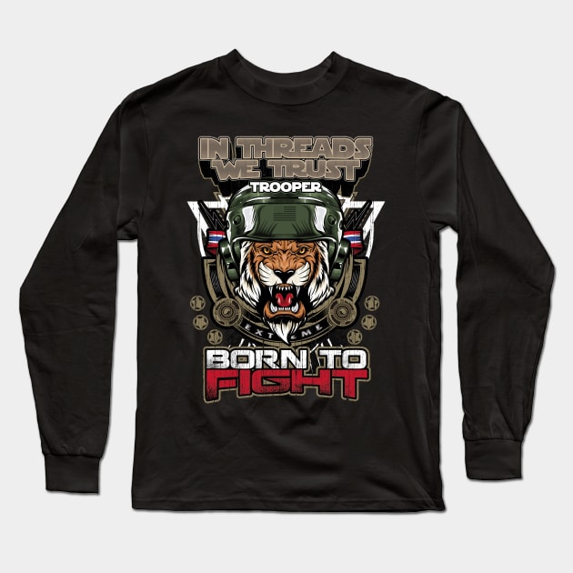 TROOPER TIGER AIR FORCES Long Sleeve T-Shirt by JOISDRAW ART